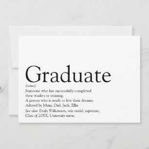 Modern Graduate Definition Graduation Party  Invitation