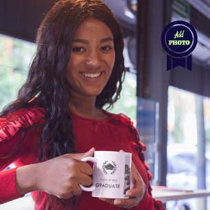 Modern Graduate Grad Cap Class of 2024 Graduation Coffee Mug