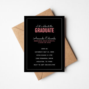 Modern Graduate Graduation Party Invitation