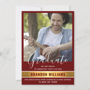 Modern Graduate Photo Announcement & Party Invite