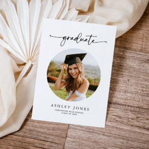 Modern Graduate Photo Graduation Announcement