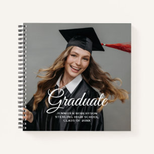 Modern Graduate Photo Graduation Party Guest Book