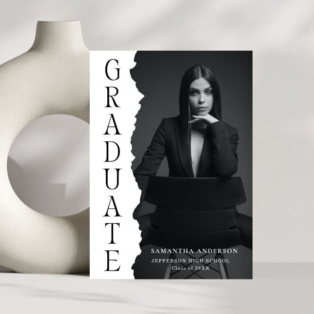 Modern Graduate Photo Magazine Graduation Party Invitation (Creator Uploaded)