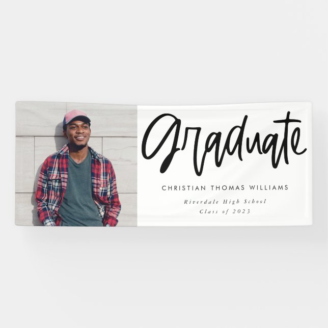 Modern Graduate Script Photo Banner (Horizontal)