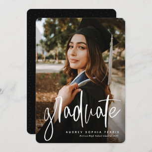 Modern graduate stylish graduation announcement