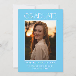 MODERN GRADUATE TYPOGRAPHY PHOTO GRADUATION INVITE