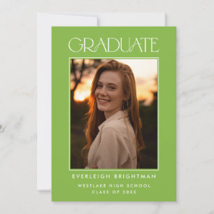 MODERN GRADUATE TYPOGRAPHY PHOTO GRADUATION INVITE