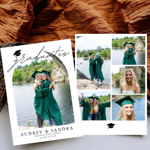 Modern Graduates Double Graduation Announcement
