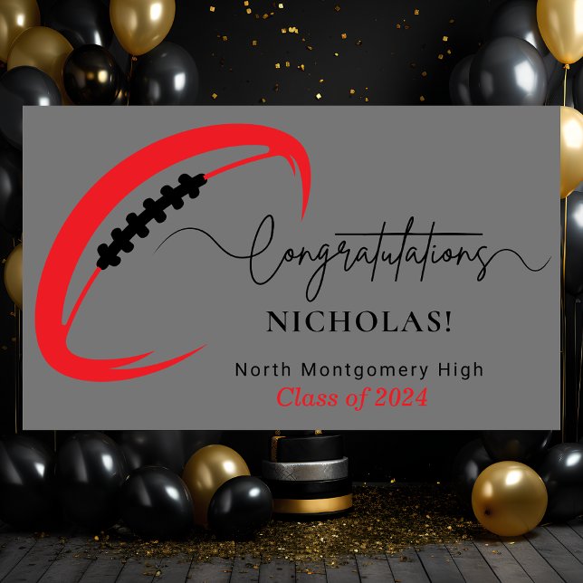 Modern Graduating Athlete Congratulations Banner (Creator Uploaded)