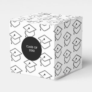Modern Graduation 2020 Black and White Pattern Favour Box