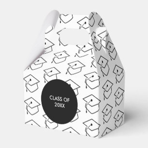 Modern Graduation 2020 Black and White Pattern Favour Box