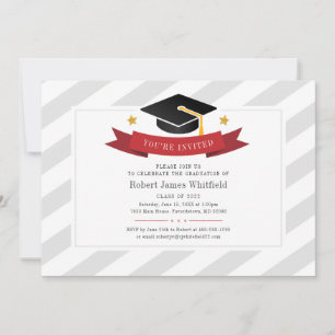 Modern Graduation 2025 Typography Simple Invitation