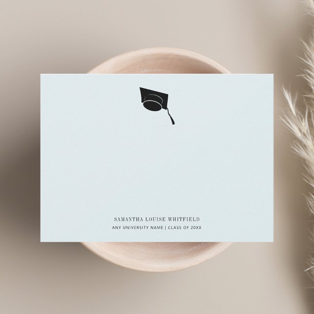 Modern Graduation 2026 Classic Grad Cap Thank You Card (Modern Graduation 2025 Classic Grad Cap Thank You Card)
