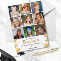 Modern Graduation 9 Photo Collage Thru the Years