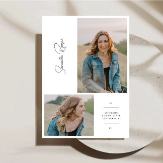 Modern graduation announcement & invitation