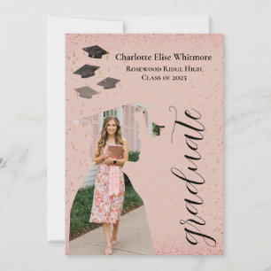 Modern Graduation Announcement Invite   Grad Photo