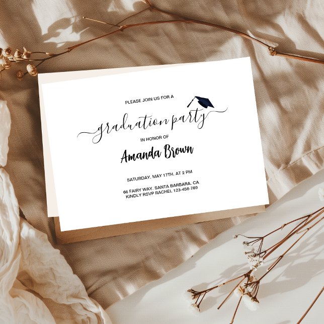 Modern Graduation Announcement Party Invitation (Creator Uploaded)