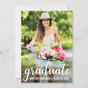 Modern Graduation Announcement Photo Card