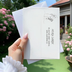 Modern Graduation Black & white line art graduate Envelope