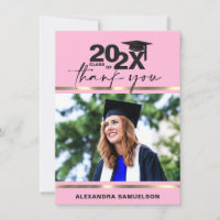 Modern Graduation Cap Year Gold Pink Rose | PHOTO