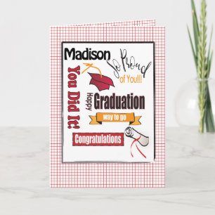 Modern Graduation Card to Personalise