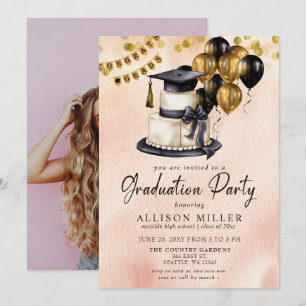 Modern Graduation Celebration Photo Graduation Invitation