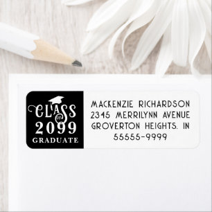 Modern Graduation Class Year Custom Colour Label Return Address Label