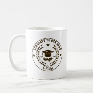 Modern Graduation Class Year Custom Colour & Text Coffee Mug