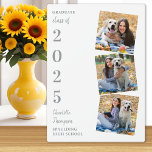 Modern Graduation Keepsake Photo Collage Plaque<br><div class="desc">Celebrate your graduate and give a special personalised gift with this custom photo collage graduation plaque. This unique photo collage graduate plaque is will be a treasured keepsake. Customise with 3 of your favourite senior or college photos, and personalise with graduating year, name, high school or college. See 'personalise this...</div>