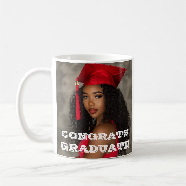 Modern graduation memory  coffee mug (Left)