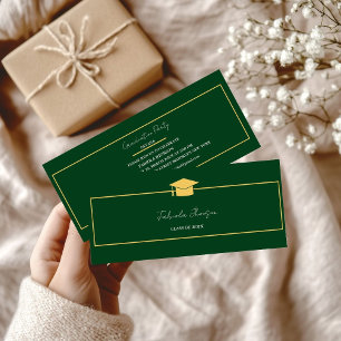 Modern Graduation Name Card Insert Gold Frame