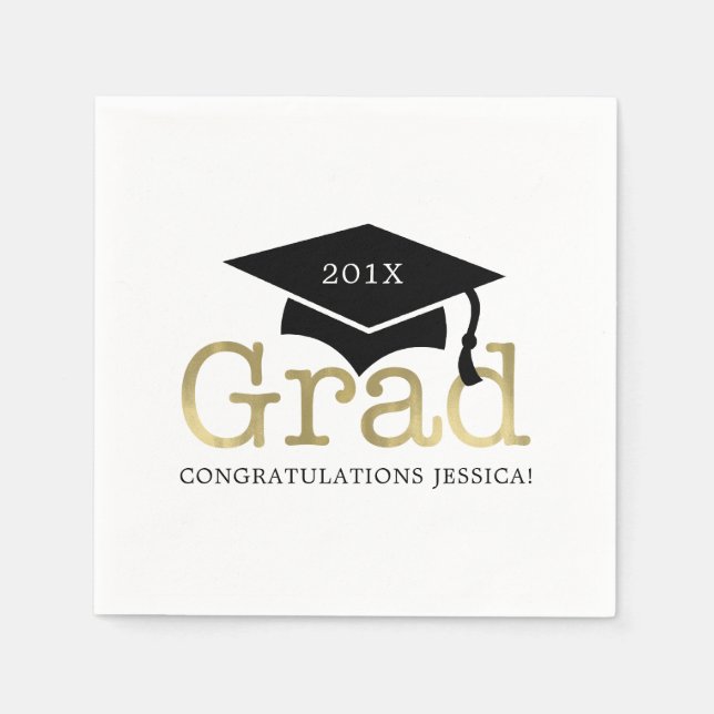 Modern Graduation Napkin (Front)