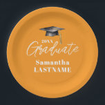 Modern Graduation Party Class of 20XX Custom Paper Plate<br><div class="desc">Celebrate your graduate in style with these modern graduation party plates featuring clean typography, bold layout, and fully customizable text. These plates showcase the graduate’s name and class year in a sleek, minimalist format that stands out on any party table. Perfect for open houses, senior celebrations, and school‑themed events, they...</div>