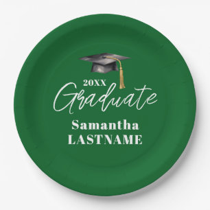 Modern Graduation Party Class of 20XX Custom Paper Plate