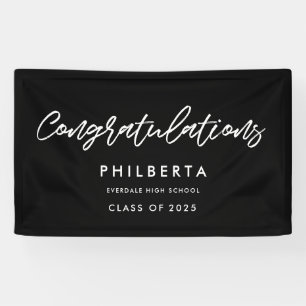 Modern Graduation party Congratulations Banner