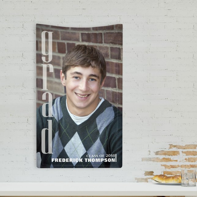 Modern Graduation Party Custom Photo  Banner (Creator Uploaded)