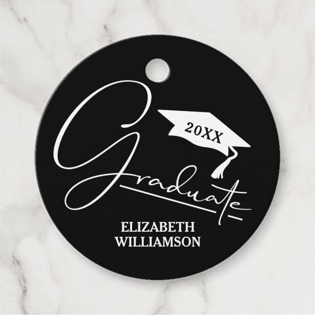Modern Graduation Party  Favour Tags (Front)