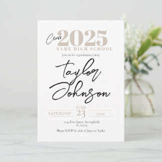 Modern Graduation Party Invitation