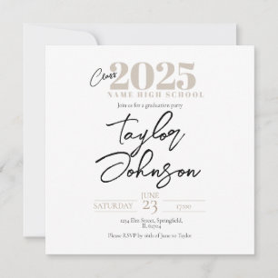 Modern Graduation Party Invitation