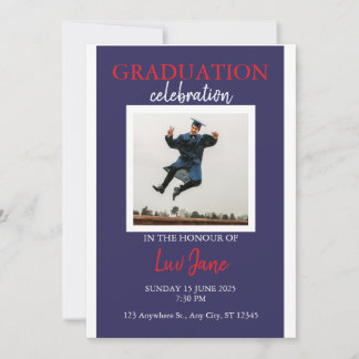 Modern Graduation Party Invitation with Photo