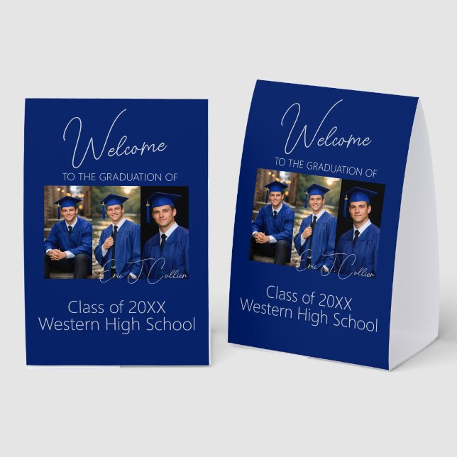 Modern Graduation Party Photo Display (Front/Back)