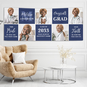 Modern Graduation Personalised Graduate 5 Photo Banner