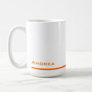Modern Graduation Personalised Orange Script Coffee Mug