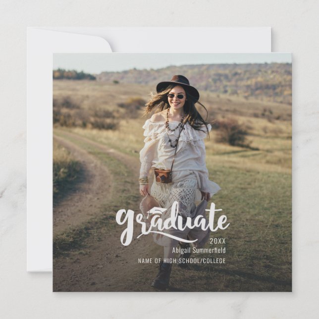 Modern Graduation Photo 2025 Grad Announcement (Front)