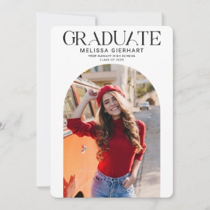 Modern Graduation Photo 2025 Grad Party Invitation