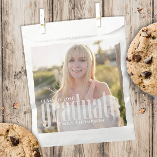 Modern Graduation Photo Custom Party Favour Bag