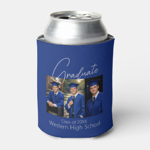 Modern Graduation Photo Display Can Cooler