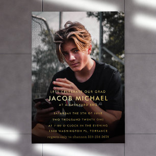 Modern Graduation Photo Gold