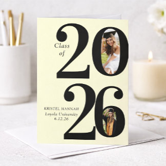 Modern Graduation Photo Invite