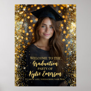 Modern graduation photo welcome sign